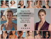Pack of 45+ Necklace Mockup to display Your Necklace & Chains on Beautiful, Consistent and Unique Woman model Images for Brand Visuals