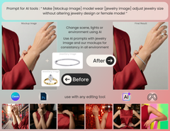 Bundle of 50+ Valentine's Day Mockup | Stock Image to Showcase Ring & Bracelet on Realistic High-Resolution Women’s Photo (Digital Download)
