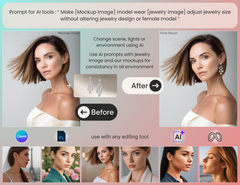 Pack of 60+ Earrings Mockups to Showcase Your Luxury Earrings on High-Resolution Consistent and Unique Woman model Images for Brand Visuals