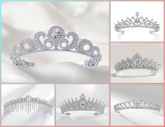TR_001 : Creative Concept, 550+ Tiarra Jewelry Collection, Spiked Geometrics & Swirling Florals: A Crown of Ethereal Diamond Tiara Designs