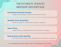 Pack of 20+ Necklace and Earrings Mockup to Showcase your jewels on Elegant, High-Resolution & Detailed Woman images in Editorial Styles