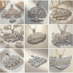 HH_001 : Creative Concept, 800+ Hip-Hop Jewelry Collection – Sassy Lips & Zebra Bars: An Iced-Out Lineup of Custom Hip-Hop Diamond Word Pendants