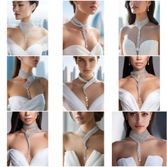 NK_005 : Creative Concept, 1000+ Necklace Design Collection  – Geometric Clusters, Layered Chains, Choker Necklaces
