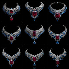 NK_008 : Creative Concept, 800+ Necklace Design Collection  –  Diamond/Gemstone/Ruby/Sapphire/Emerald/Statement Necklaces, Haute Joaillerie, Collar/Bib Necklace