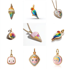 KJ_001 : Creative Concept, 800+ Kids Jewelry Pendant Collection – Rainbow Unicorns & Polka-Dot Mushrooms: A Magical Collection of Enamel Kids' Charm Pendants