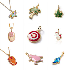 KJ_001 : Creative Concept, 800+ Kids Jewelry Pendant Collection – Rainbow Unicorns & Polka-Dot Mushrooms: A Magical Collection of Enamel Kids' Charm Pendants