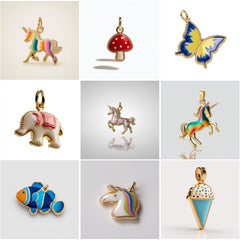 KJ_001 : Creative Concept, 800+ Kids Jewelry Pendant Collection – Rainbow Unicorns & Polka-Dot Mushrooms: A Magical Collection of Enamel Kids' Charm Pendants