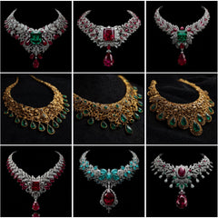 NK_008 : Creative Concept, 800+ Necklace Design Collection  –  Diamond/Gemstone/Ruby/Sapphire/Emerald/Statement Necklaces, Haute Joaillerie, Collar/Bib Necklace