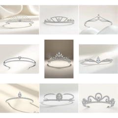 TR_001 : Creative Concept, 550+ Tiarra Jewelry Collection, Spiked Geometrics & Swirling Florals: A Crown of Ethereal Diamond Tiara Designs