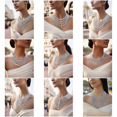 NK_010 : Creative Concept, 1100+ Neacklace Jewelry Collection, Fringe Cascades & Layered Strands: A Riviera Glow of Diamond Necklace Designs