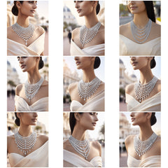 NK_010 : Creative Concept, 1100+ Neacklace Jewelry Collection, Fringe Cascades & Layered Strands: A Riviera Glow of Diamond Necklace Designs