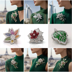 BC_001 : Creative Concept, 500+ Brooches,Designer Diamond Brooch – Classic Wedding & Party Wear Jewelry