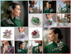 BC_001 : Creative Concept, 500+ Brooches,Designer Diamond Brooch – Classic Wedding & Party Wear Jewelry