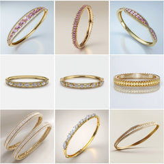 BG_001 : Creative Concept, 700+ Bangles, includes Gemstones, Fancy Diamonds Collection.