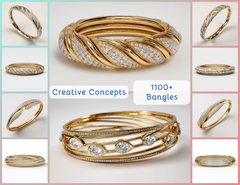 BG_002 : Creative Concept, 1000+ Bangles, includes Modern shapes, Diamond collections...