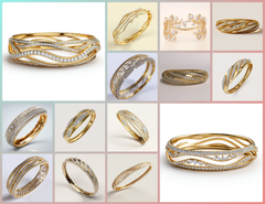 BG_002 : Creative Concept, 1000+ Bangles, includes Modern shapes, Diamond collections...