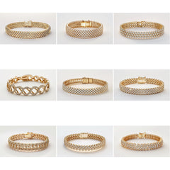 BR_001 : Creative Concept, 600+ Bracelet, Elegant Diamond Cuff – Bridal & Cocktail Jewelry Bracelet