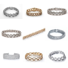 BR_001 : Creative Concept, 600+ Bracelet, Elegant Diamond Cuff – Bridal & Cocktail Jewelry Bracelet