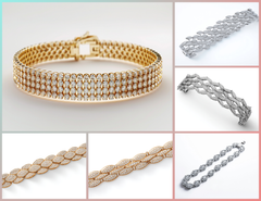 BR_001 : Creative Concept, 600+ Bracelet, Elegant Diamond Cuff – Bridal & Cocktail Jewelry Bracelet