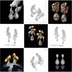 ER_001 : Creative Concept, 700+ Earring,Solitaire Diamond Earrings – Classic Luxury Jewelry Design