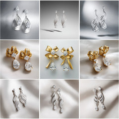 ER_001 : Creative Concept, 700+ Earring,Solitaire Diamond Earrings – Classic Luxury Jewelry Design