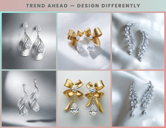 ER_001 : Creative Concept, 700+ Earring,Solitaire Diamond Earrings – Classic Luxury Jewelry Design