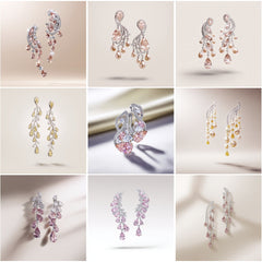 ER_002 : Creative Concept, 850+ Earring,Colored Diamond Earrings – Luxury Multi-Colored Diamond Jewelry