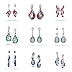 ER_003 : Creative Concept, 1200+ Earring, Colored Diamond & Gemstone Earrings – Luxury Multi-Gem Jewelry Designs