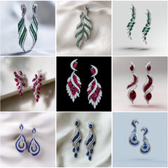 ER_003 : Creative Concept, 1200+ Earring, Colored Diamond & Gemstone Earrings – Luxury Multi-Gem Jewelry Designs