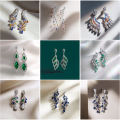 ER_003 : Creative Concept, 1200+ Earring, Colored Diamond & Gemstone Earrings – Luxury Multi-Gem Jewelry Designs
