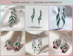 ER_003 : Creative Concept, 1200+ Earring, Colored Diamond & Gemstone Earrings – Luxury Multi-Gem Jewelry Designs