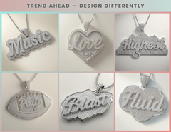 HH_001 : Creative Concept, 800+ Hip-Hop Jewelry Collection – Sassy Lips & Zebra Bars: An Iced-Out Lineup of Custom Hip-Hop Diamond Word Pendants