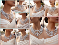 NK_010 : Creative Concept, 1100+ Neacklace Jewelry Collection, Fringe Cascades & Layered Strands: A Riviera Glow of Diamond Necklace Designs