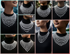 NK_011 : Creative Concept, 700+ Neacklace Jewelry Collection, Fringe Waterfalls & Lattice Bibs: A Scenic Array of Dramatic Diamond Necklace Designs