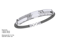 BR90244- Jewelry CAD Design -Bracelets, Gents Bracelets, Leather Bracelets