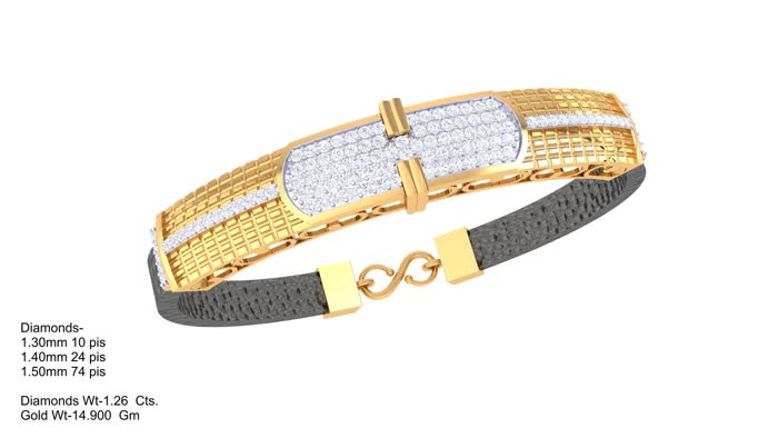 BR90254- Jewelry CAD Design -Bracelets, Gents Bracelets, Leather Bracelets