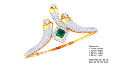 BR90127- Jewelry CAD Design -Bracelets, Oval Bangles, Color Stone Collection