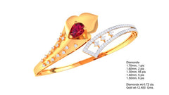 BR90128- Jewelry CAD Design -Bracelets, Oval Bangles, Color Stone Collection