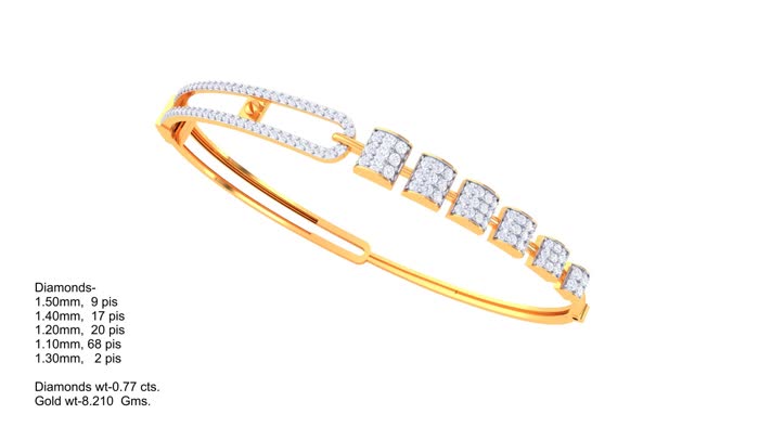 BR90105- Jewelry CAD Design -Bracelets, Oval Bangles, Light Weight Collection