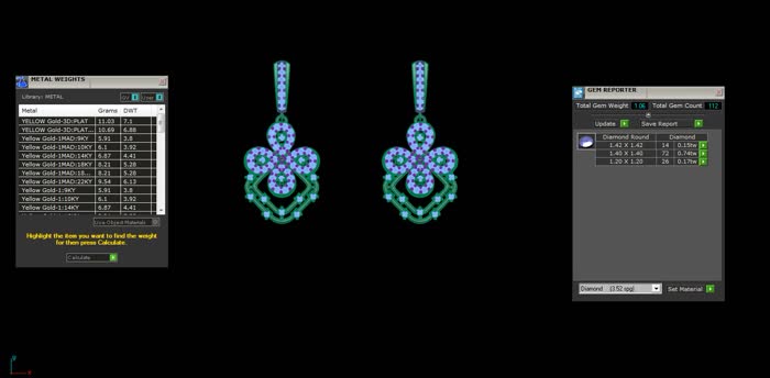 ER90885- Jewelry CAD Design -Earrings, Drop Earrings