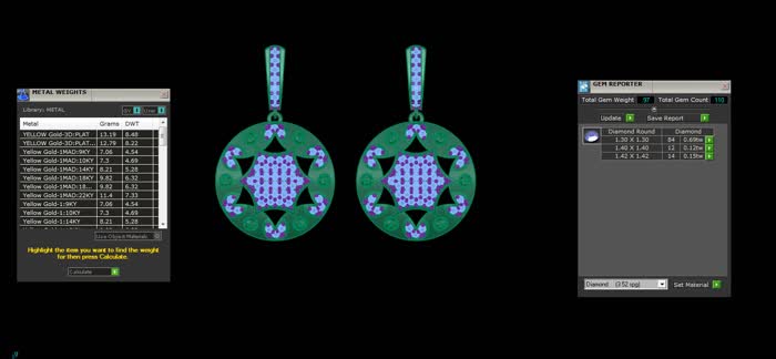 ER90886- Jewelry CAD Design -Earrings, Drop Earrings