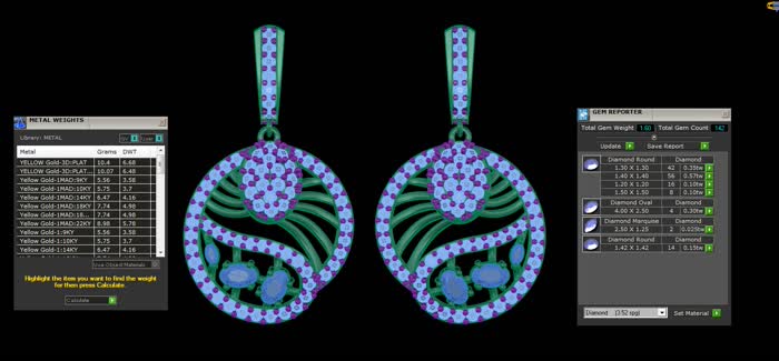 ER90888- Jewelry CAD Design -Earrings, Drop Earrings