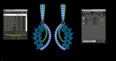 ER90424- Jewelry CAD Design -Earrings, Drop Earrings, Fancy Diamond Collection, Light Weight Collection