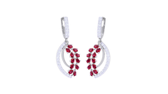 ER90424- Jewelry CAD Design -Earrings, Drop Earrings, Fancy Diamond Collection, Light Weight Collection