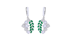 ER90425- Jewelry CAD Design -Earrings, Drop Earrings, Fancy Diamond Collection, Light Weight Collection