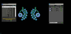 ER90428- Jewelry CAD Design -Earrings, Drop Earrings, Fancy Diamond Collection, Light Weight Collection