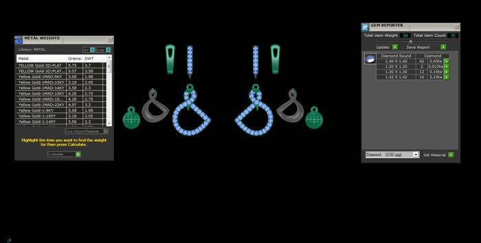 ER90355- Jewelry CAD Design -Earrings, Drop Earrings, Light Weight Collection
