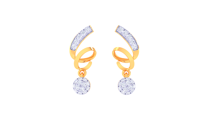ER90356- Jewelry CAD Design -Earrings, Drop Earrings, Light Weight Collection