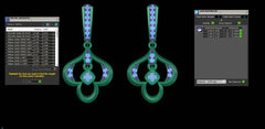 ER90381- Jewelry CAD Design -Earrings, Drop Earrings, Light Weight Collection