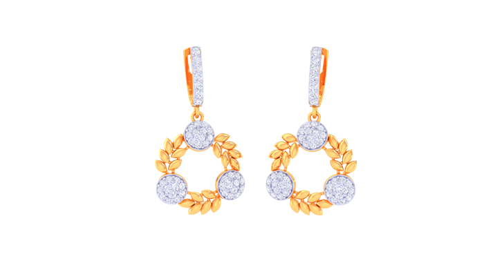 ER90437- Jewelry CAD Design -Earrings, Drop Earrings, Light Weight Collection